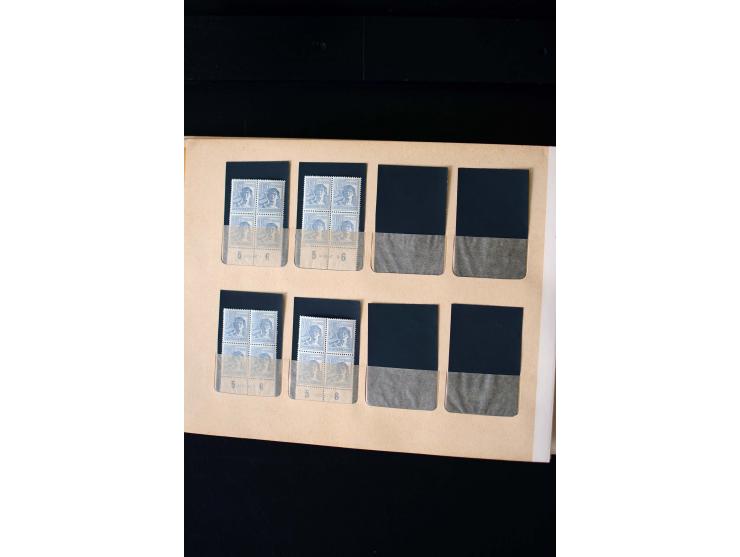 1946/48, Arbeiter und Ziffer postfrische und wenige ungebrauchte Sammlung 4er-Blocks (wenige Paare) mit HAN, dazu kleiner Tei