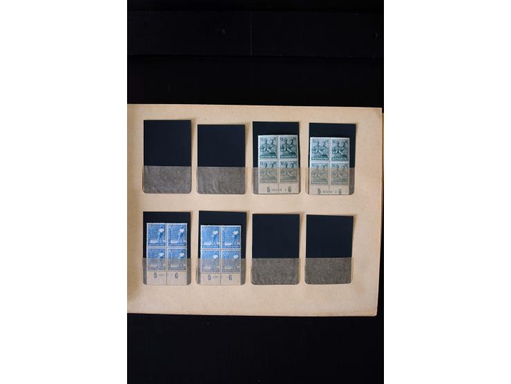 1946/48, Arbeiter und Ziffer postfrische und wenige ungebrauchte Sammlung 4er-Blocks (wenige Paare) mit HAN, dazu kleiner Tei