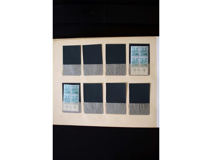 1946/48, Arbeiter und Ziffer postfrische und wenige ungebrauchte Sammlung 4er-Blocks (wenige Paare) mit HAN, dazu kleiner Tei