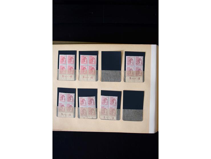 1946/48, Arbeiter und Ziffer postfrische und wenige ungebrauchte Sammlung 4er-Blocks (wenige Paare) mit HAN, dazu kleiner Tei