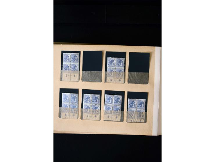 1946/48, Arbeiter und Ziffer postfrische und wenige ungebrauchte Sammlung 4er-Blocks (wenige Paare) mit HAN, dazu kleiner Tei