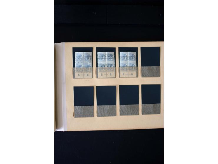 1946/48, Arbeiter und Ziffer postfrische und wenige ungebrauchte Sammlung 4er-Blocks (wenige Paare) mit HAN, dazu kleiner Tei