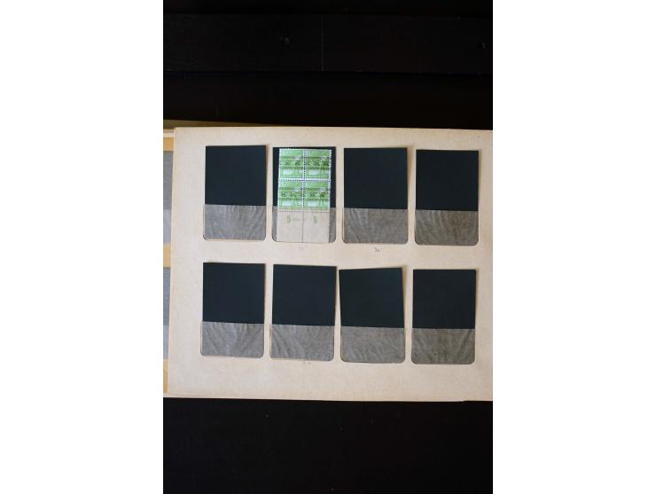 1946/48, Arbeiter und Ziffer postfrische und wenige ungebrauchte Sammlung 4er-Blocks (wenige Paare) mit HAN, dazu kleiner Tei