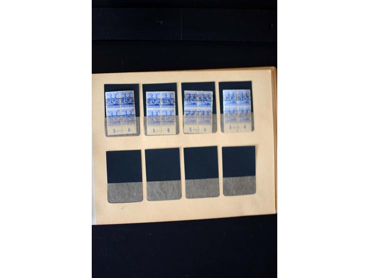 1946/48, Arbeiter und Ziffer postfrische und wenige ungebrauchte Sammlung 4er-Blocks (wenige Paare) mit HAN, dazu kleiner Tei