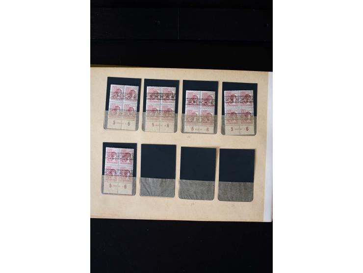 1946/48, Arbeiter und Ziffer postfrische und wenige ungebrauchte Sammlung 4er-Blocks (wenige Paare) mit HAN, dazu kleiner Tei