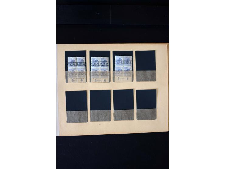 1946/48, Arbeiter und Ziffer postfrische und wenige ungebrauchte Sammlung 4er-Blocks (wenige Paare) mit HAN, dazu kleiner Tei
