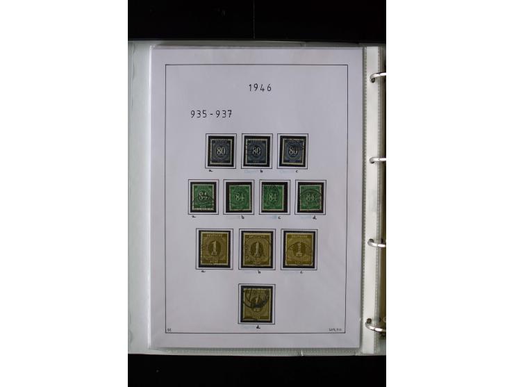 1946/48, gestempelte, stark spezialisierte Sammlung, dabei viele gute Farben (sign. oder mit Fotobefund Arge Kontrollrat), Ob