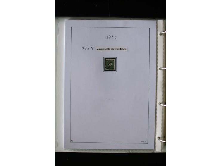 1946/48, gestempelte, stark spezialisierte Sammlung, dabei viele gute Farben (sign. oder mit Fotobefund Arge Kontrollrat), Ob