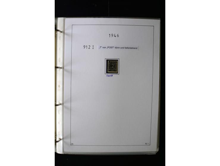 1946/48, gestempelte, stark spezialisierte Sammlung, dabei viele gute Farben (sign. oder mit Fotobefund Arge Kontrollrat), Ob
