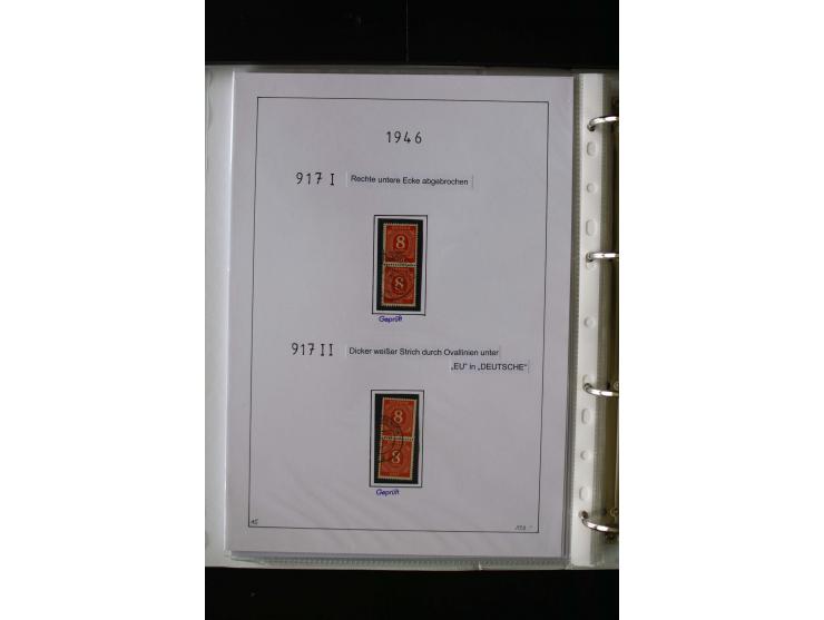 1946/48, gestempelte, stark spezialisierte Sammlung, dabei viele gute Farben (sign. oder mit Fotobefund Arge Kontrollrat), Ob