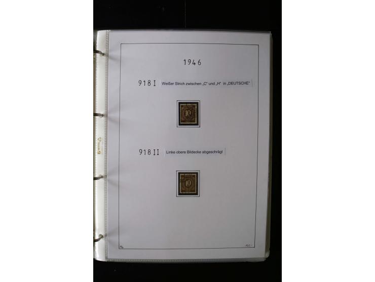 1946/48, gestempelte, stark spezialisierte Sammlung, dabei viele gute Farben (sign. oder mit Fotobefund Arge Kontrollrat), Ob