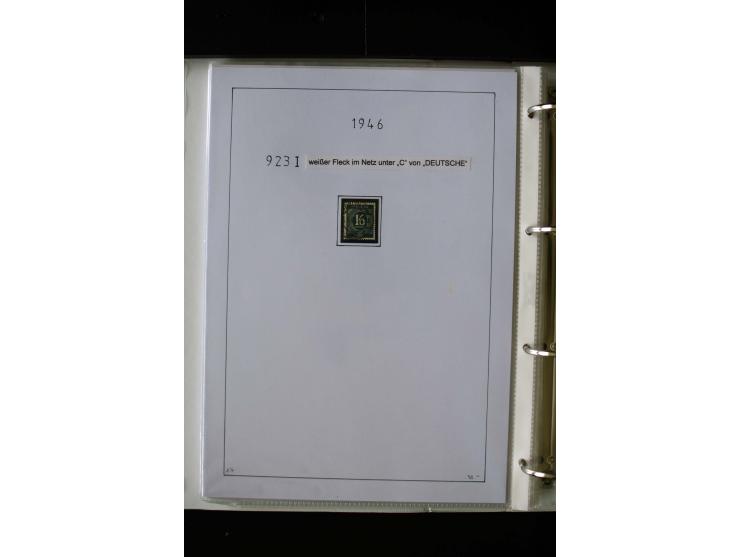 1946/48, gestempelte, stark spezialisierte Sammlung, dabei viele gute Farben (sign. oder mit Fotobefund Arge Kontrollrat), Ob