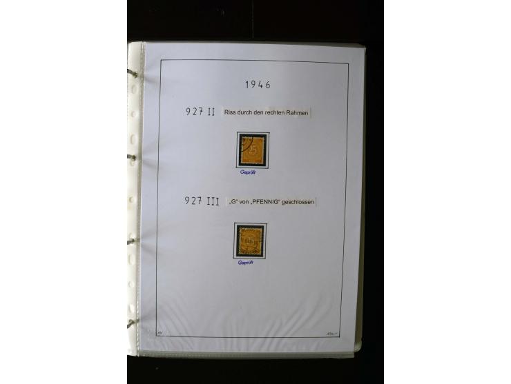 1946/48, gestempelte, stark spezialisierte Sammlung, dabei viele gute Farben (sign. oder mit Fotobefund Arge Kontrollrat), Ob