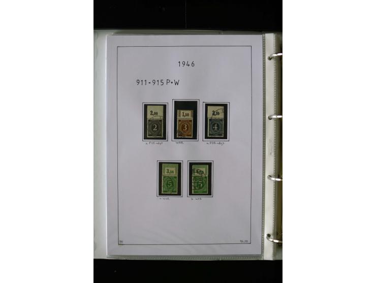 1946/48, gestempelte, stark spezialisierte Sammlung, dabei viele gute Farben (sign. oder mit Fotobefund Arge Kontrollrat), Ob