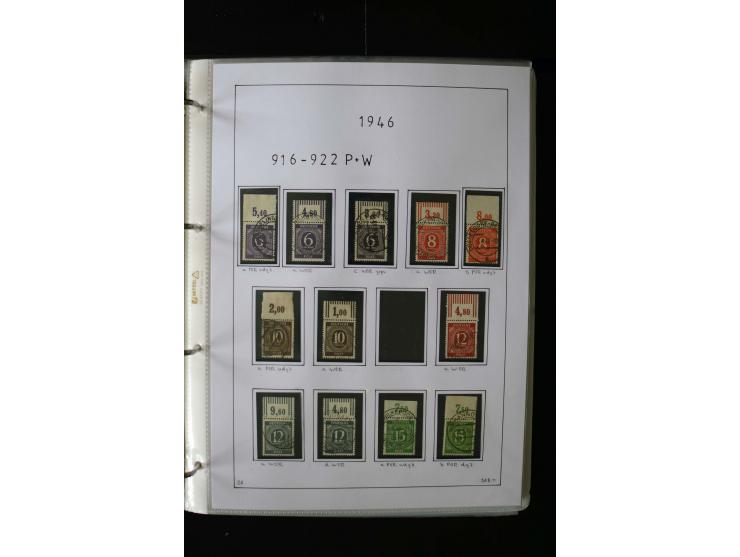 1946/48, gestempelte, stark spezialisierte Sammlung, dabei viele gute Farben (sign. oder mit Fotobefund Arge Kontrollrat), Ob
