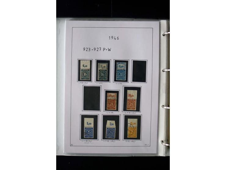 1946/48, gestempelte, stark spezialisierte Sammlung, dabei viele gute Farben (sign. oder mit Fotobefund Arge Kontrollrat), Ob