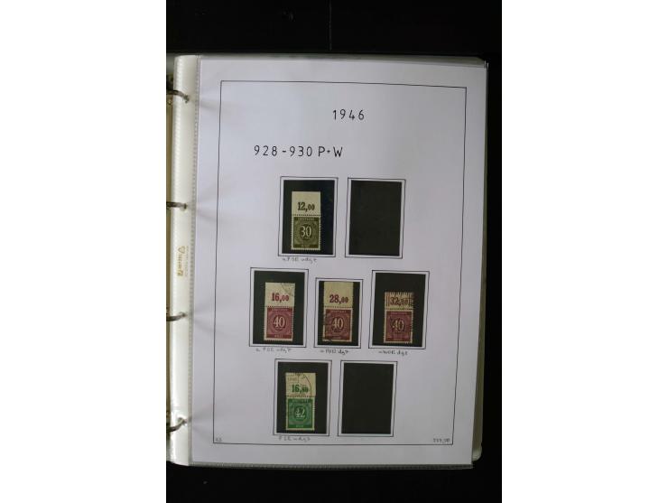 1946/48, gestempelte, stark spezialisierte Sammlung, dabei viele gute Farben (sign. oder mit Fotobefund Arge Kontrollrat), Ob