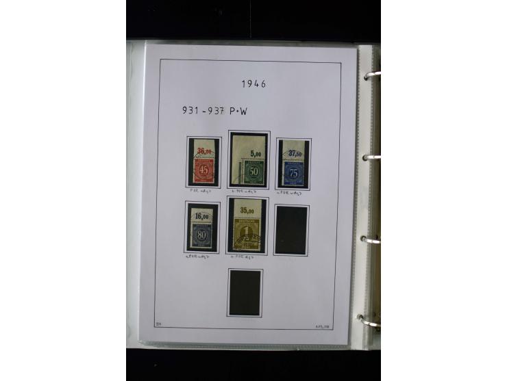 1946/48, gestempelte, stark spezialisierte Sammlung, dabei viele gute Farben (sign. oder mit Fotobefund Arge Kontrollrat), Ob