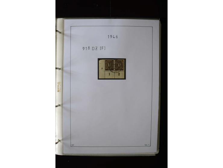 1946/48, gestempelte, stark spezialisierte Sammlung, dabei viele gute Farben (sign. oder mit Fotobefund Arge Kontrollrat), Ob