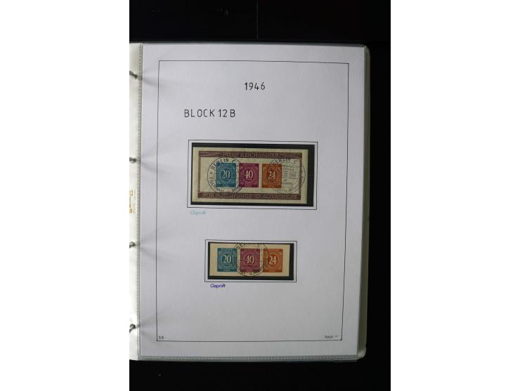 1946/48, gestempelte, stark spezialisierte Sammlung, dabei viele gute Farben (sign. oder mit Fotobefund Arge Kontrollrat), Ob