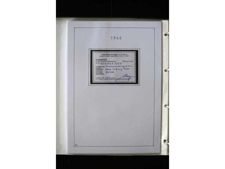 1946/48, gestempelte, stark spezialisierte Sammlung, dabei viele gute Farben (sign. oder mit Fotobefund Arge Kontrollrat), Ob