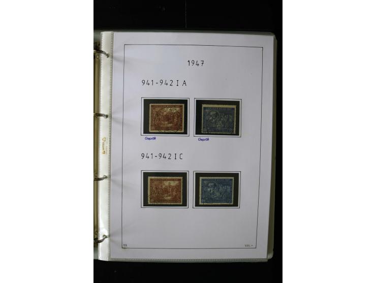 1946/48, gestempelte, stark spezialisierte Sammlung, dabei viele gute Farben (sign. oder mit Fotobefund Arge Kontrollrat), Ob