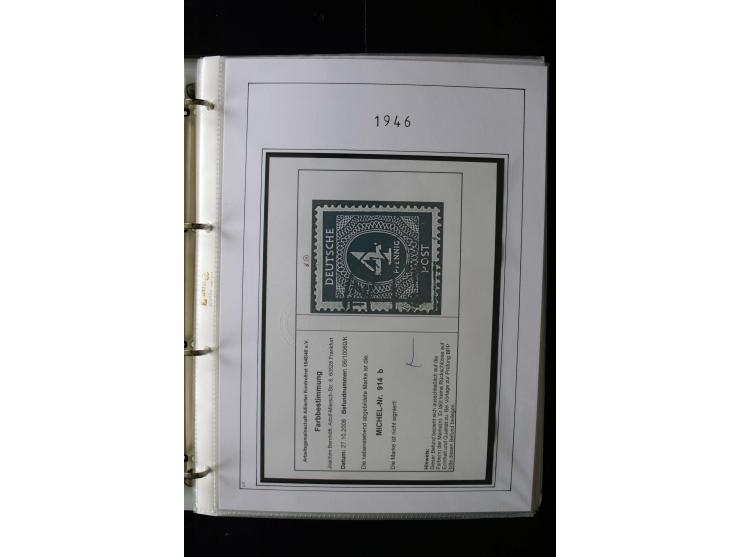 1946/48, gestempelte, stark spezialisierte Sammlung, dabei viele gute Farben (sign. oder mit Fotobefund Arge Kontrollrat), Ob