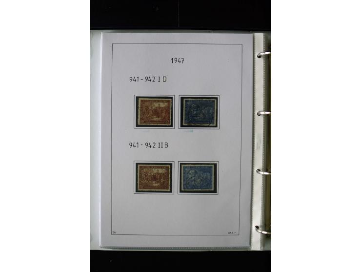 1946/48, gestempelte, stark spezialisierte Sammlung, dabei viele gute Farben (sign. oder mit Fotobefund Arge Kontrollrat), Ob