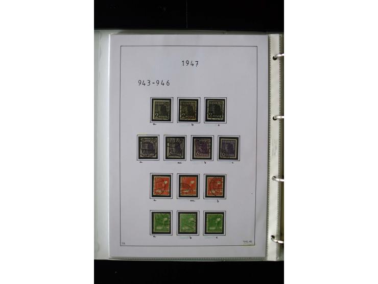 1946/48, gestempelte, stark spezialisierte Sammlung, dabei viele gute Farben (sign. oder mit Fotobefund Arge Kontrollrat), Ob