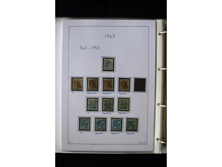1946/48, gestempelte, stark spezialisierte Sammlung, dabei viele gute Farben (sign. oder mit Fotobefund Arge Kontrollrat), Ob