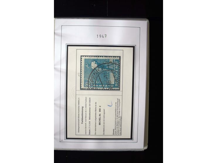 1946/48, gestempelte, stark spezialisierte Sammlung, dabei viele gute Farben (sign. oder mit Fotobefund Arge Kontrollrat), Ob
