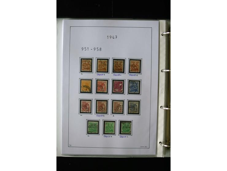 1946/48, gestempelte, stark spezialisierte Sammlung, dabei viele gute Farben (sign. oder mit Fotobefund Arge Kontrollrat), Ob