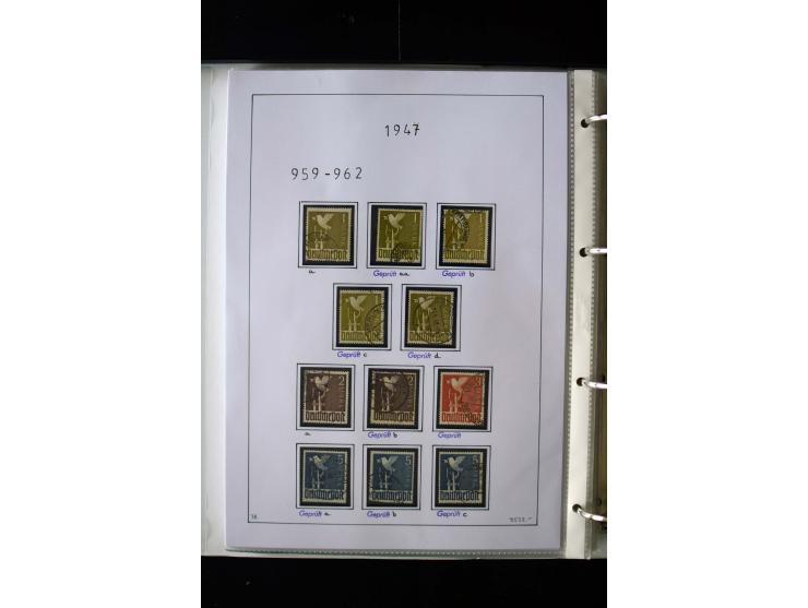 1946/48, gestempelte, stark spezialisierte Sammlung, dabei viele gute Farben (sign. oder mit Fotobefund Arge Kontrollrat), Ob