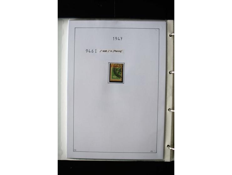 1946/48, gestempelte, stark spezialisierte Sammlung, dabei viele gute Farben (sign. oder mit Fotobefund Arge Kontrollrat), Ob
