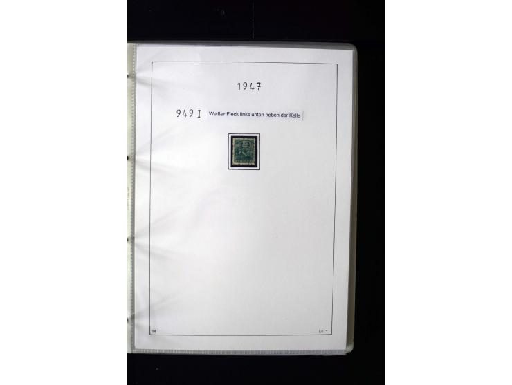 1946/48, gestempelte, stark spezialisierte Sammlung, dabei viele gute Farben (sign. oder mit Fotobefund Arge Kontrollrat), Ob