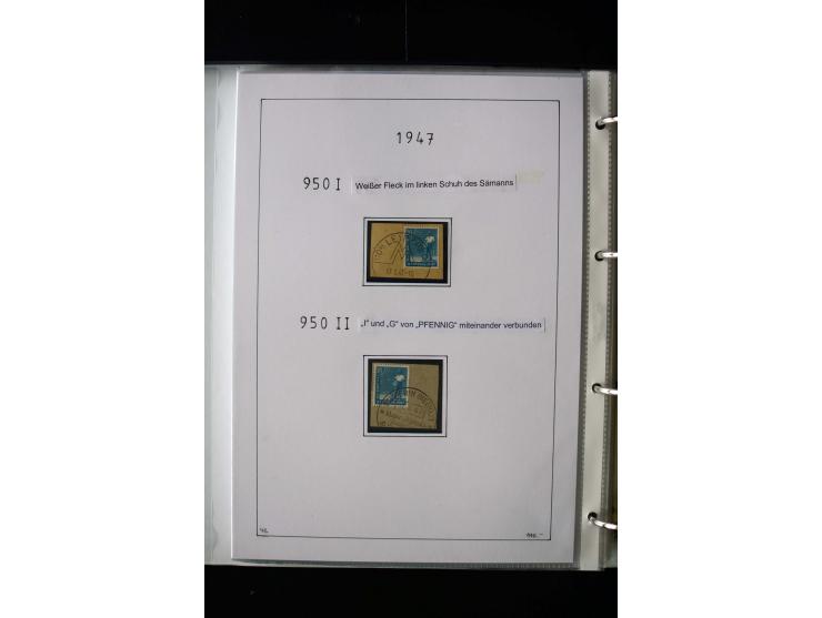 1946/48, gestempelte, stark spezialisierte Sammlung, dabei viele gute Farben (sign. oder mit Fotobefund Arge Kontrollrat), Ob