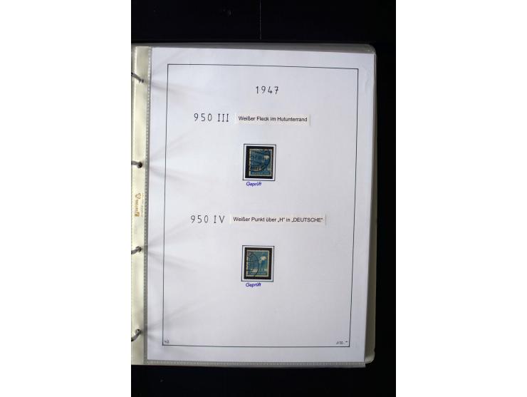 1946/48, gestempelte, stark spezialisierte Sammlung, dabei viele gute Farben (sign. oder mit Fotobefund Arge Kontrollrat), Ob