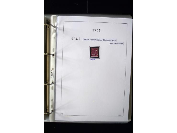 1946/48, gestempelte, stark spezialisierte Sammlung, dabei viele gute Farben (sign. oder mit Fotobefund Arge Kontrollrat), Ob