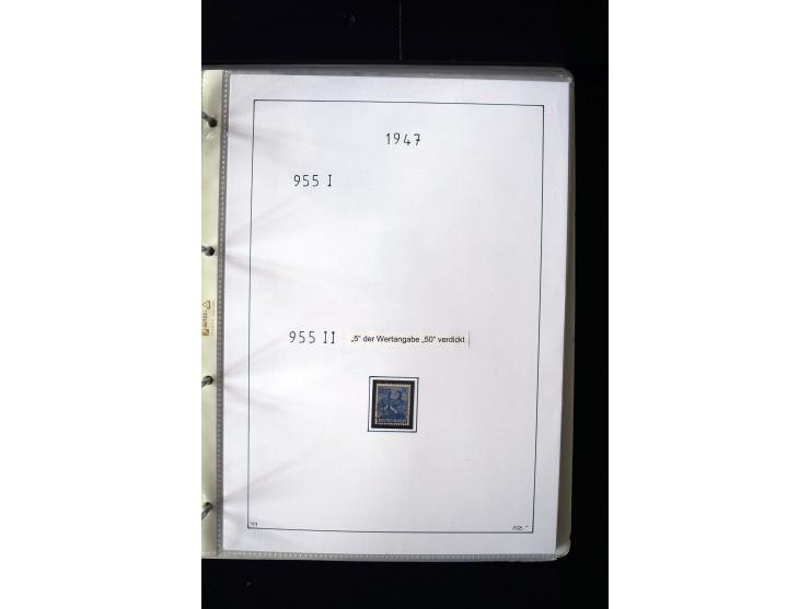 1946/48, gestempelte, stark spezialisierte Sammlung, dabei viele gute Farben (sign. oder mit Fotobefund Arge Kontrollrat), Ob