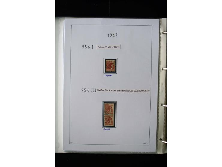 1946/48, gestempelte, stark spezialisierte Sammlung, dabei viele gute Farben (sign. oder mit Fotobefund Arge Kontrollrat), Ob