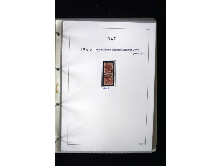 1946/48, gestempelte, stark spezialisierte Sammlung, dabei viele gute Farben (sign. oder mit Fotobefund Arge Kontrollrat), Ob