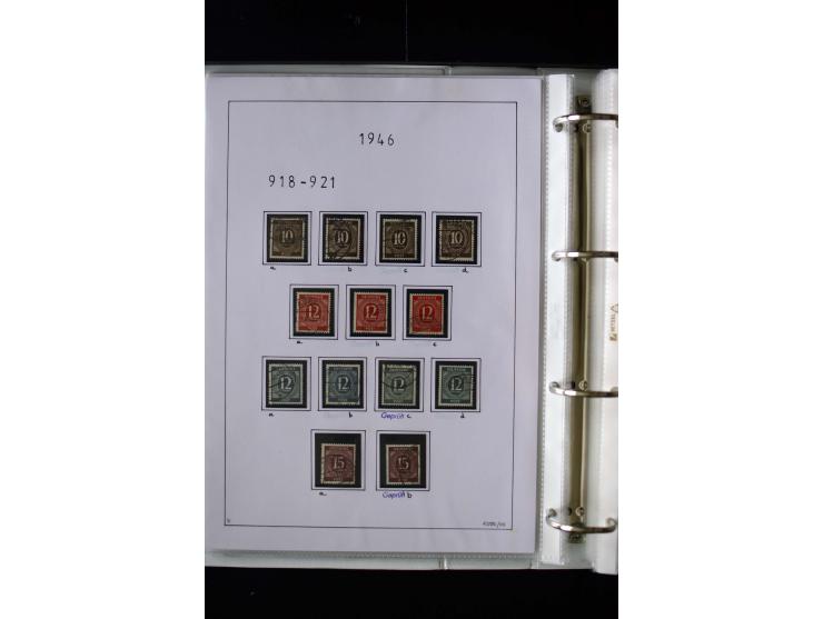 1946/48, gestempelte, stark spezialisierte Sammlung, dabei viele gute Farben (sign. oder mit Fotobefund Arge Kontrollrat), Ob