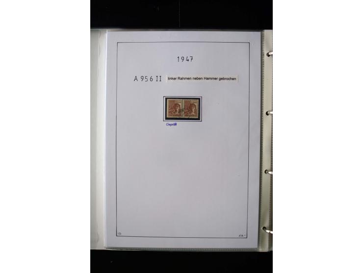 1946/48, gestempelte, stark spezialisierte Sammlung, dabei viele gute Farben (sign. oder mit Fotobefund Arge Kontrollrat), Ob