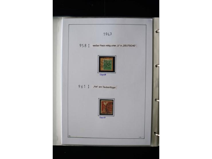 1946/48, gestempelte, stark spezialisierte Sammlung, dabei viele gute Farben (sign. oder mit Fotobefund Arge Kontrollrat), Ob