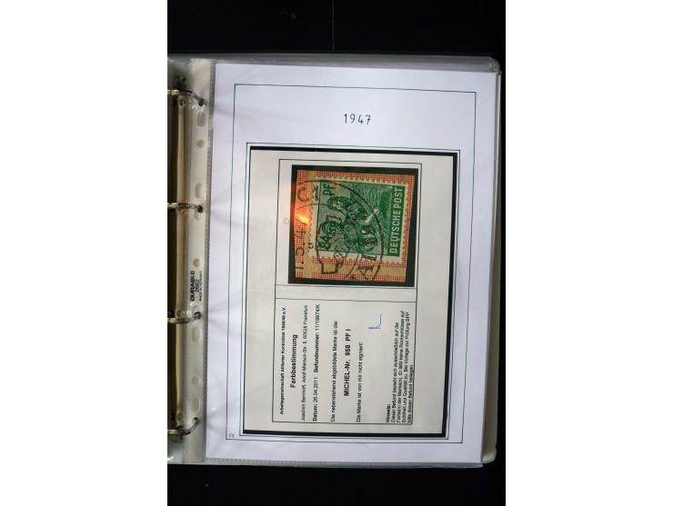 1946/48, gestempelte, stark spezialisierte Sammlung, dabei viele gute Farben (sign. oder mit Fotobefund Arge Kontrollrat), Ob