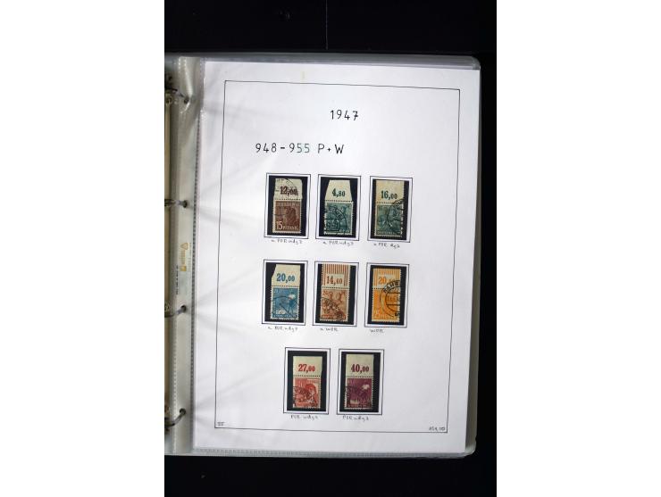 1946/48, gestempelte, stark spezialisierte Sammlung, dabei viele gute Farben (sign. oder mit Fotobefund Arge Kontrollrat), Ob
