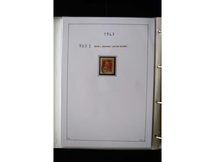1946/48, gestempelte, stark spezialisierte Sammlung, dabei viele gute Farben (sign. oder mit Fotobefund Arge Kontrollrat), Ob