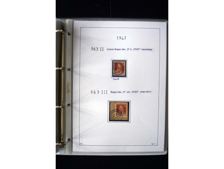1946/48, gestempelte, stark spezialisierte Sammlung, dabei viele gute Farben (sign. oder mit Fotobefund Arge Kontrollrat), Ob