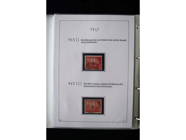 1946/48, gestempelte, stark spezialisierte Sammlung, dabei viele gute Farben (sign. oder mit Fotobefund Arge Kontrollrat), Ob
