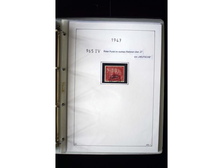 1946/48, gestempelte, stark spezialisierte Sammlung, dabei viele gute Farben (sign. oder mit Fotobefund Arge Kontrollrat), Ob